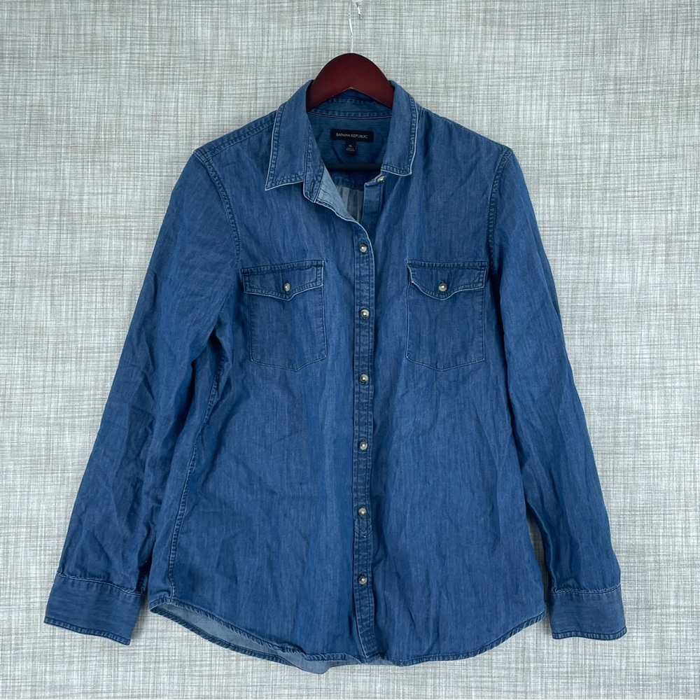 Banana Republic Womens Size XL Long Sleeve Button Down Shirt  0969